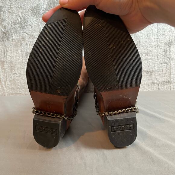 Smokey Mountain Boots Brown Embroidered Leather Boots Girls Size 4 - Picture 8 of 8